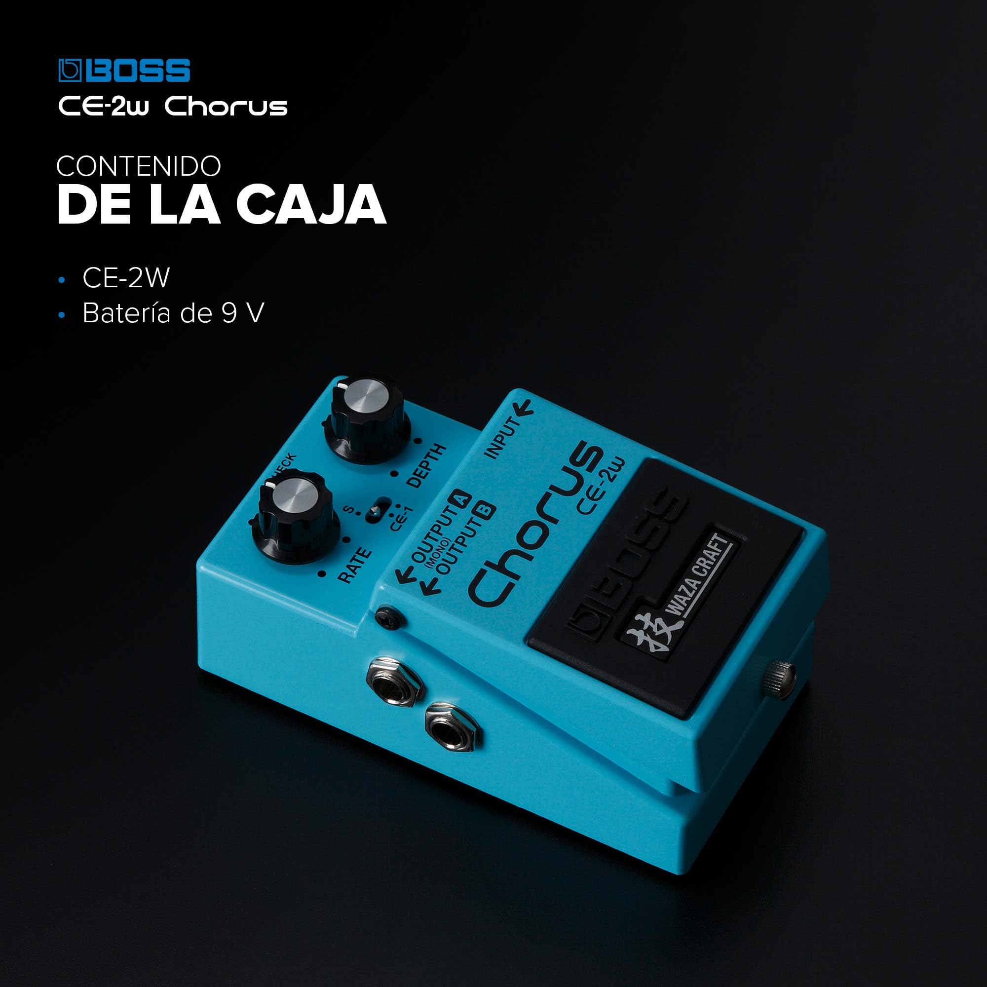 BOSS CE-2W Chorus - Premium Waza Craft Gitaareffectenpedaal met